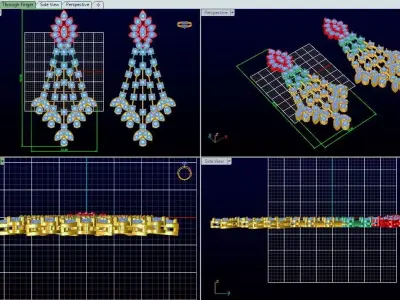 Woman Hongkong Earring CH012 3D print model