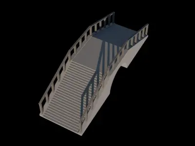 Low Poly Bridge Free low-poly 3D model