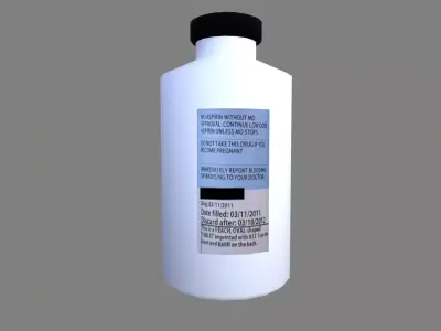 Medicine Bottle Low-poly 3D model