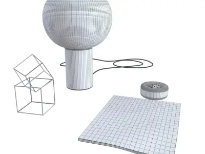 Decorative set gq magazine table lamp 3D model