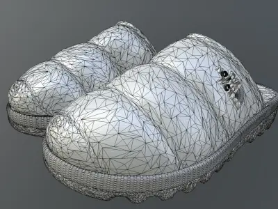 THE NORTH FACE FASHION SLIPPERS PBR Low-poly 3D model