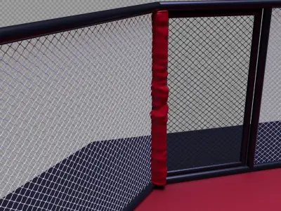 Fighting octagon arena 3D model