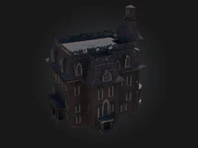 Haunted Manor Timeless Terror in a Grand Forgotten Home 3D model