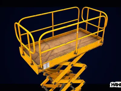 Haulotte Electric Scissor Lift Compact Low-poly 3D model