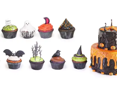  Halloween Buffet Table 3D model