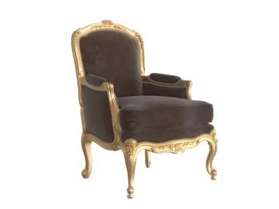 Brown luxury armchair by Modenese 3D model