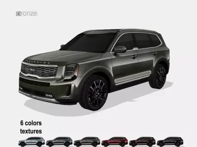 Kia Telluride 2020 Low-poly 3D model