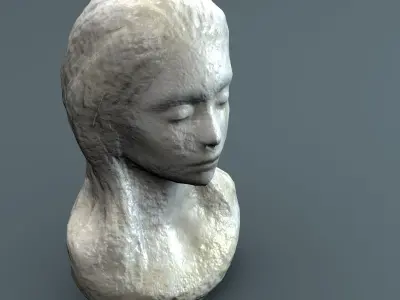 Female Bust Lowpoly 3D model