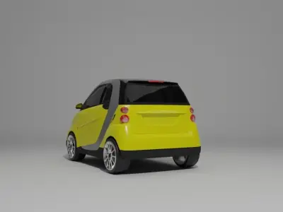  Smart ForTwo 2008 LowPoly 3D model Low-poly 3D model