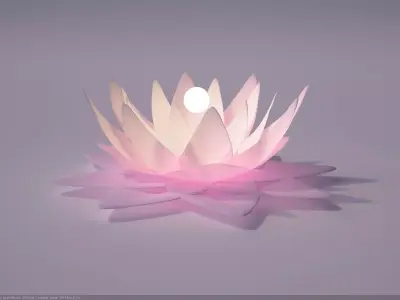 Glowing Lotus 3D model