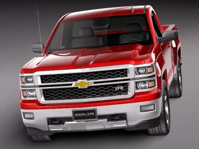 Chevrolet Silverado Regular Cab CG 2014 3D model