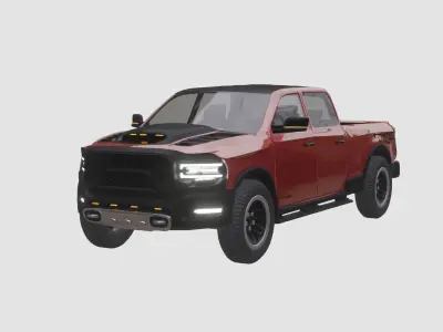 Dodge RAM  TRX 2021 Low-poly 3D model