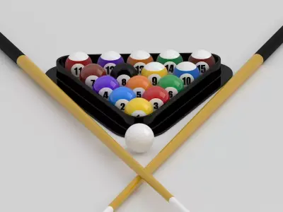 Pool Table Triangle Billiard Triangle 3D model