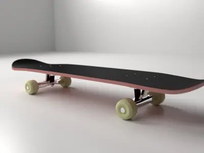 Skateboard with wheels 3D model