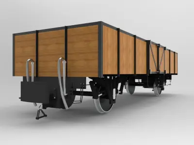 cargo train 3D model