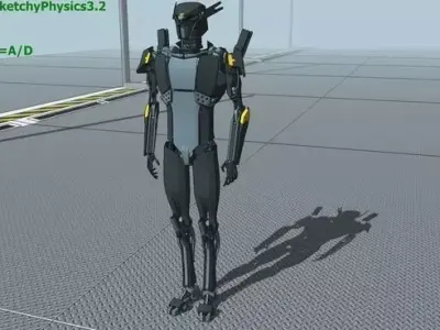 Walking robot Free 3D model