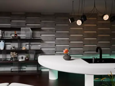 Visualization of the interior of the house 3D model