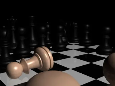 Chess Pieces Free 3D model