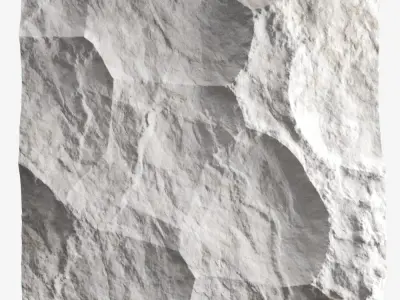 245-RockPanel piece of rock on wall 3D model