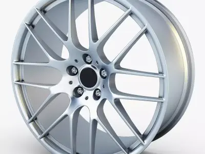 Style 359M wheel silver Mid Poly Low-poly 3D model