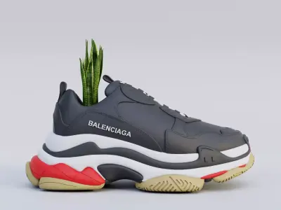 3D Printed Balenciaga Triple S Shoe 3D print model