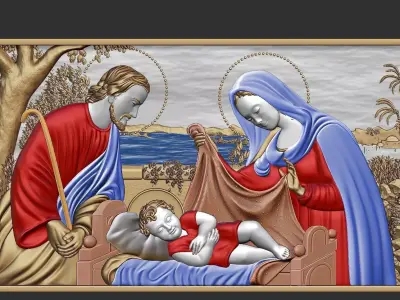 JESUS born merry christmas Cgtrader  3D print model