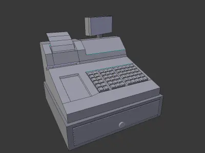 cash register Low-poly 3D model