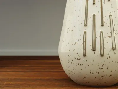Decorative Freckled Vase Low-poly 3D model