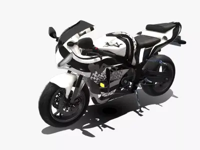 speed bike v1 rigged and animated Low-poly 3D model