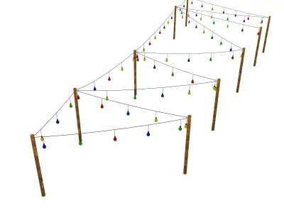 village lighting 3D model Low-poly 3D model