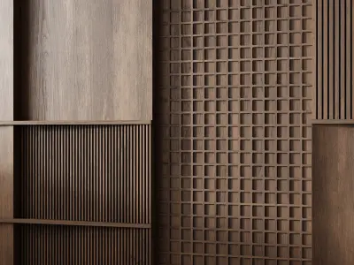 Wooden panels 3D model