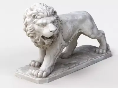Lion Statue Figurine 3D model
