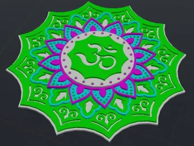 6 LAYER MANDALA DECORATION CNC AND LASER CUT 3D print model 2 3D print model