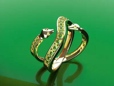 Anillo vibora Free 3D print model