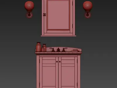 CARTWRIGHT SINGLE VANITY 3D model