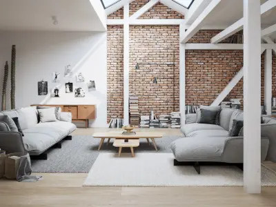 Workshop Apartment in London Cinema 4D and Corona Renderer 3D model