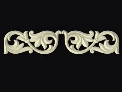 Central decor ornament for furniture 3D model 228