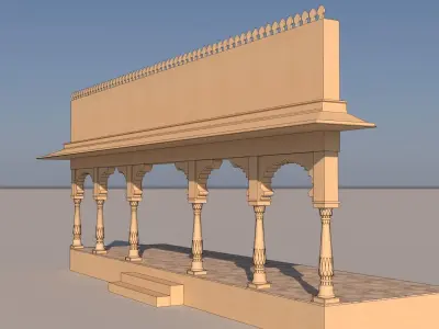 Indian Entry Wall 3D model