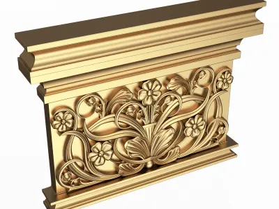 Carved Capital 01201 Low-poly 3D model