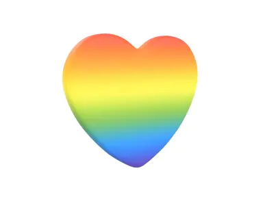 Twitter Heart Emoji v1 010 Low-poly 3D model