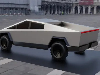 Tesla Cybertruck  Low-poly 3D model