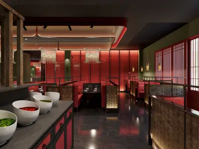 Luxury Chinese restaurant 109 3D model