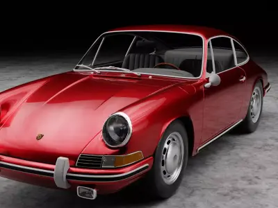 porsche 911 1970 3D Model Low-poly 3D model