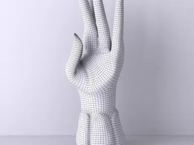 Concrete Hand Stand 3D model
