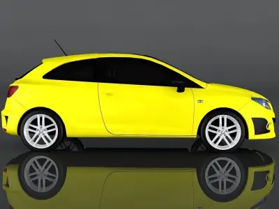 Seat Ibiza Cupra Low-poly 3D model