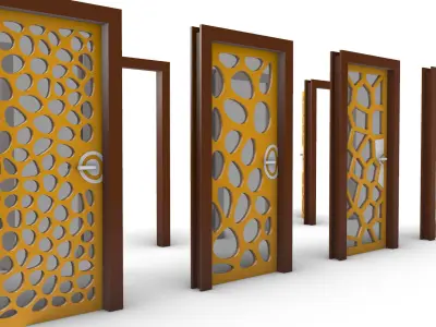 Voronoi Doors Set 3D model
