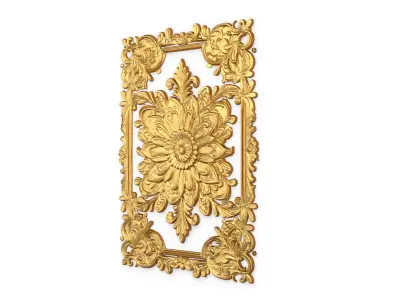 classical door decor 13  3D model