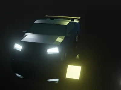 Low Poly Car Model racing game Low-poly 3D model