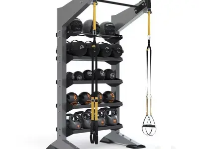 Torque Fitness - X-Create 1-Module Storage Wall 3D model 3D model