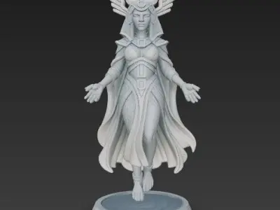 Floating Ancient Goddess Figure 3D model
